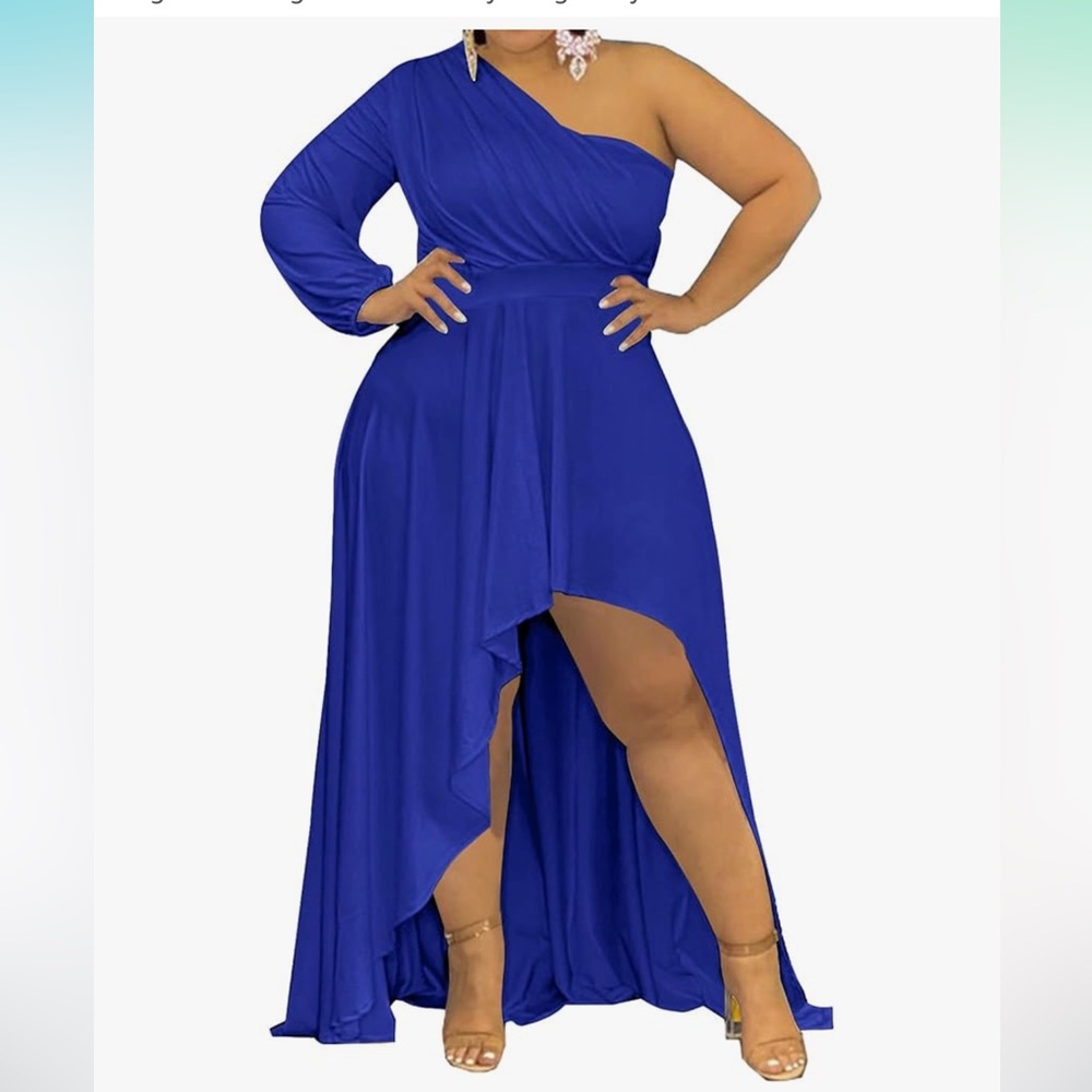 Amazon Royal Blue Long Sleeve Dress